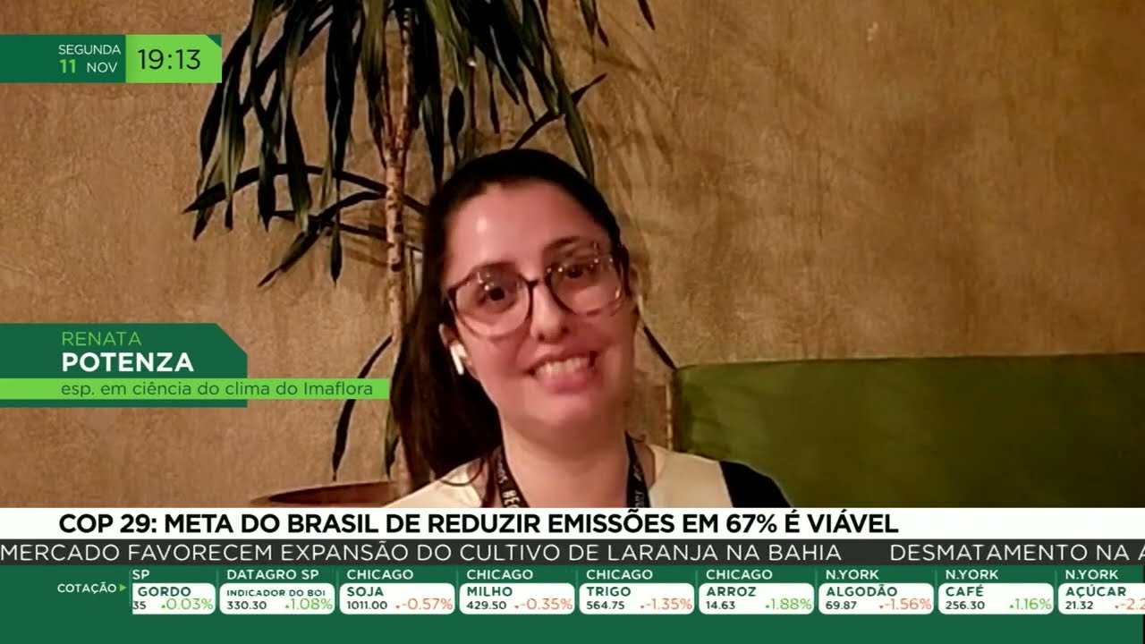 COP 29: Meta do Brasil de reduzir emissões em 67% é viável