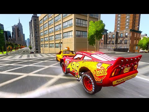 Crazy Lightning McQueen Crashes - GTA 4 Real Car Crashes Ep.5