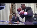 DERECK CHISORA POPPING JABS & STRAIGHTS LIKE A PISTON DURING WORKOUT FOR DILLIAN WHYTE REMATCH