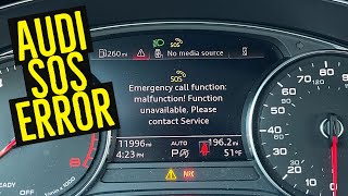 Audi SOS Emergency Call Function:  malfunction!