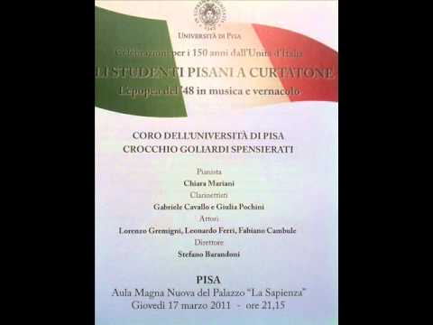 CORO DELL'UNIVERSITA' DI PISA - La bandiera tricolore