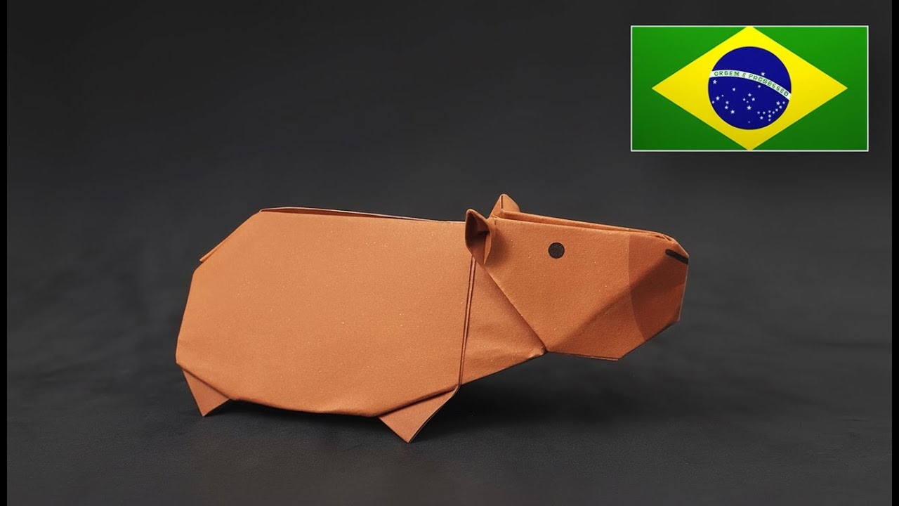 Origami de Capivara - Instruções em Português BR