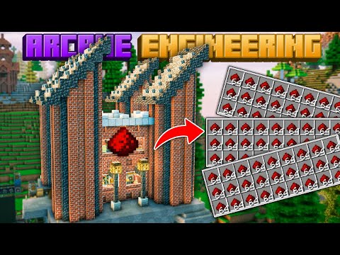 CyberFuel Studios - BUILDING A REDSTONE FACTORY! EP6 | Minecraft Create: Arcane Engineering [Modded Questing Factory]