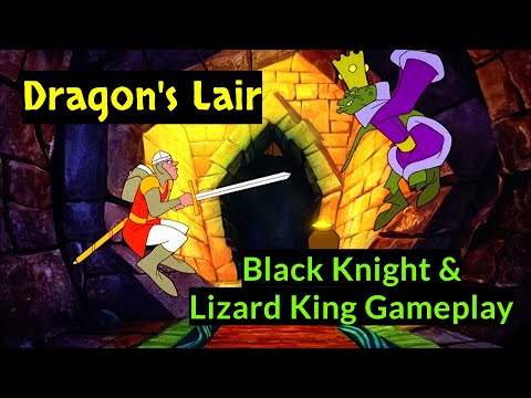 Dragon's Lair Black Knight & Lizard King Arcade Level HD TV Gameplay on RepliCade by New Wave Toys - YouTube