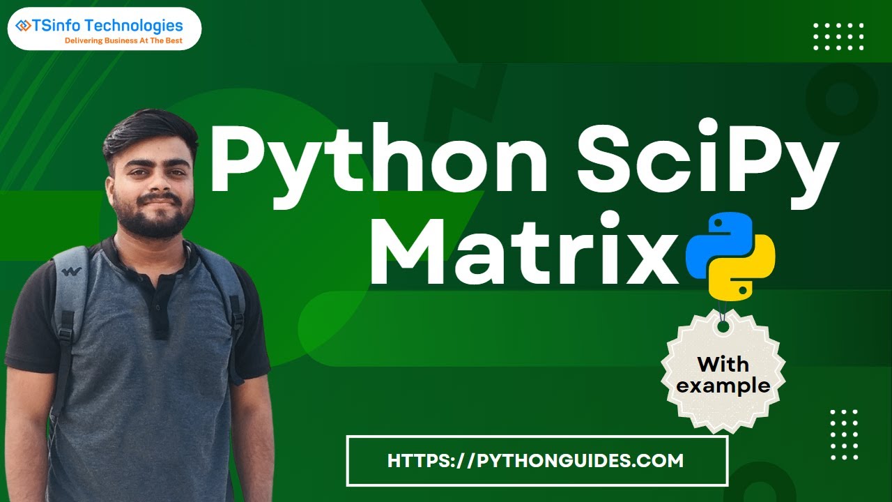 How to perform different matrix operations in Python Scipy | Python Scipy Matrix
