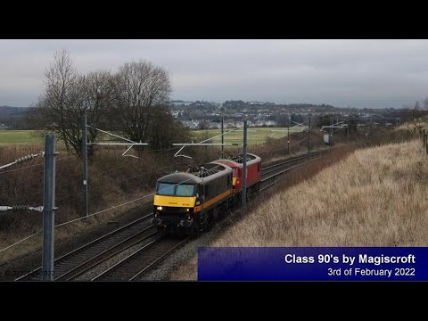 DB 90020 & 90019 Grangemouth - Mossend passing Magiscroft: 03/02/22