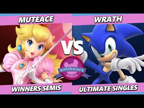 Patchwork 2024 TOP 8 - MuteAce (Peach) Vs. Wrath (Sonic) Smash Ultimate - SSBU