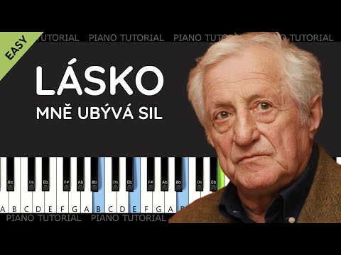 Pavel Bobek - Lásko, mně ubývá sil  (piano tutorial | klavír | akordy | noty | české písničky)