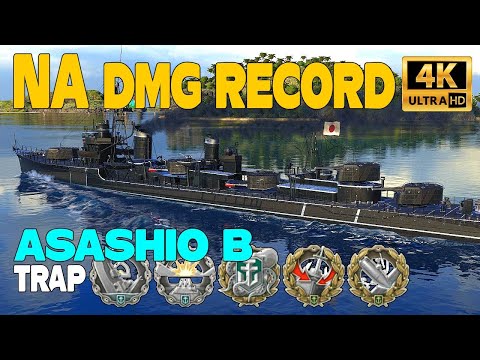 Destroyer Asashio B, NA damage record, 326k damage - World of Warships