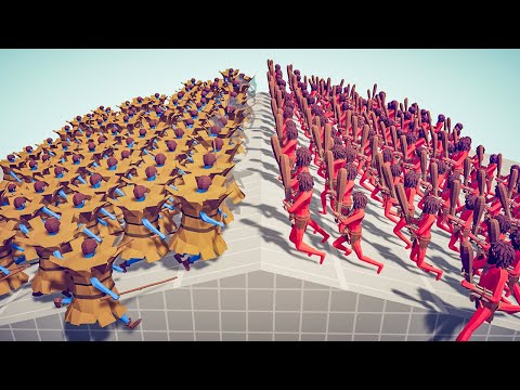50x NEANDERTHALS ARMY 🗿 VS 🌾 50x FARMER ARMY / Totally Accurate Battle Simulator ( TABS )