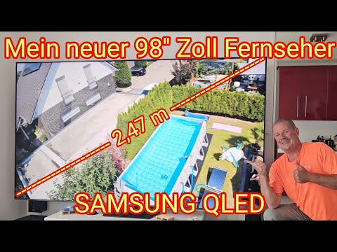 Mein neuer 98" Zoll Fernseher - SAMSUNG GQ 98 Q 80 CATXZG QLED Flat, 98 Zoll/247 cm, UHD 4K
