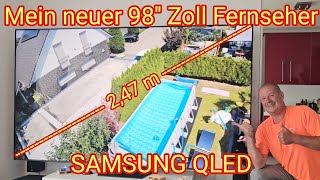 Mein neuer 98" Zoll Fernseher - SAMSUNG GQ 98 Q 80 CATXZG QLED Flat, 98 Zoll/247 cm, UHD 4K