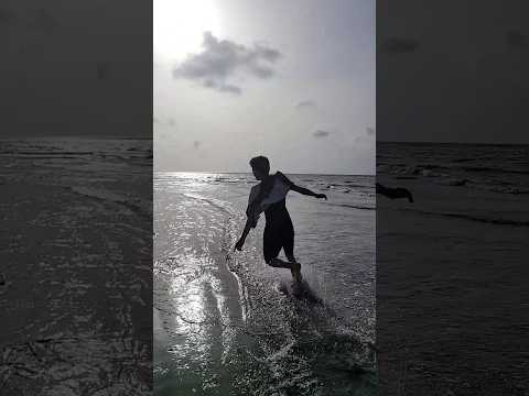 RUNNING ON the beach 😄😁 #shorts