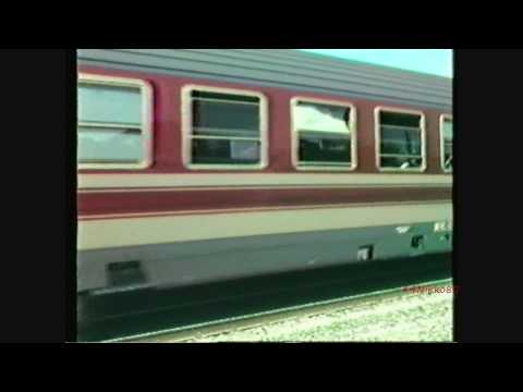 Linea Pisa - Roma Aln 990 + Doppia E444 Tartaruga d'origine a Cecina Luglio 1986