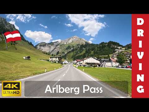 Driving in Austria 36: Arlberg Pass in Lechtal Alps 🇦🇹 4K 60fps