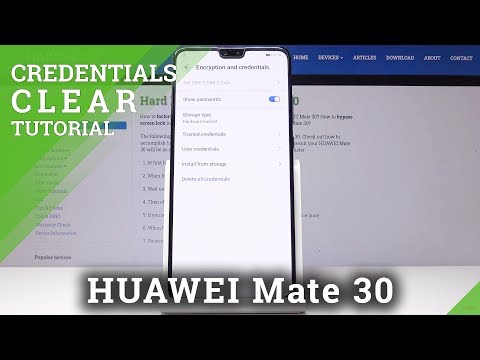 How to Clear Credentials in HUAWEI Mate 30 - Erase All Licenses