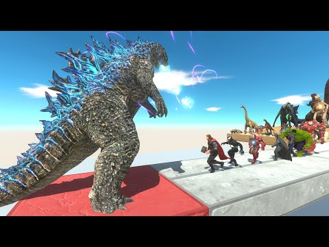 Who Can Withstand Atomic Breath From GODZILLA - Animal Revolt Battle Simulator