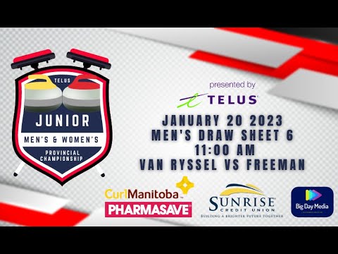 FREEMAN vs VAN RYSSEL - 2023 TELUS Junior Men's & Women's Curling Championship - SHEET F