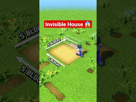 Minecraft: INVISIBLE House | Build Hacks & Ideas! #shorts