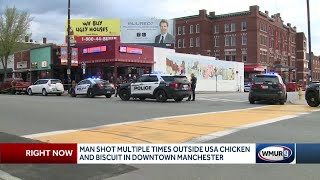 Man shot multiple times outside USA Chicken and Biscuit in Manchester
