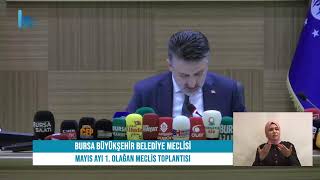 🎥 CANLI | Bursa Büyükşehir Belediyesi Mayıs Ayı 1. Olağan Meclis Topla