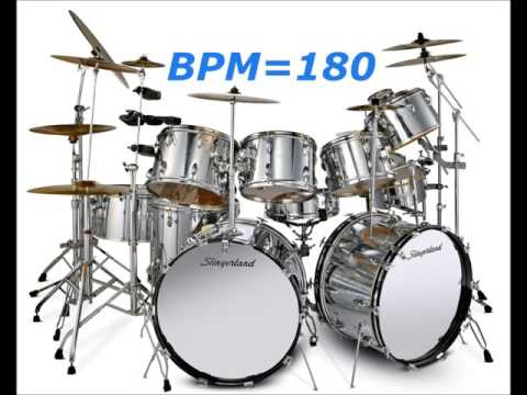BPM=180 Simple 2Beat - Drum Track / Loop / Metronome