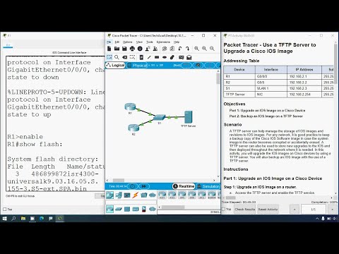 10.7.6 Packet Tracer - Use a TFTP Server to Upgrade a Cisco IOS Image