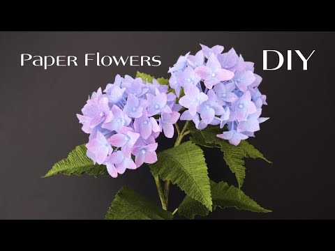 How to make hydrangeas from crepe paper🌺2025-08-12#DIYPapercraft#Paperflowertutorial#homedecoration