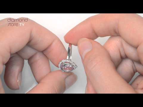 E5288 - Amethyst 1.14ct And Diamond 9K White Gold Ring