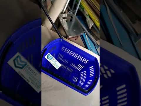 Wheel Plastic Shopping Basket 42L