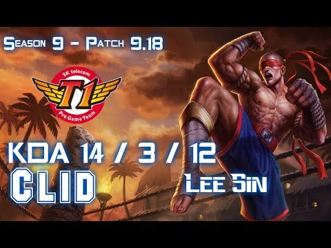 SKT T1 Clid LEE SIN vs SHYVANA Jungle - Patch 9.18 KR Ranked