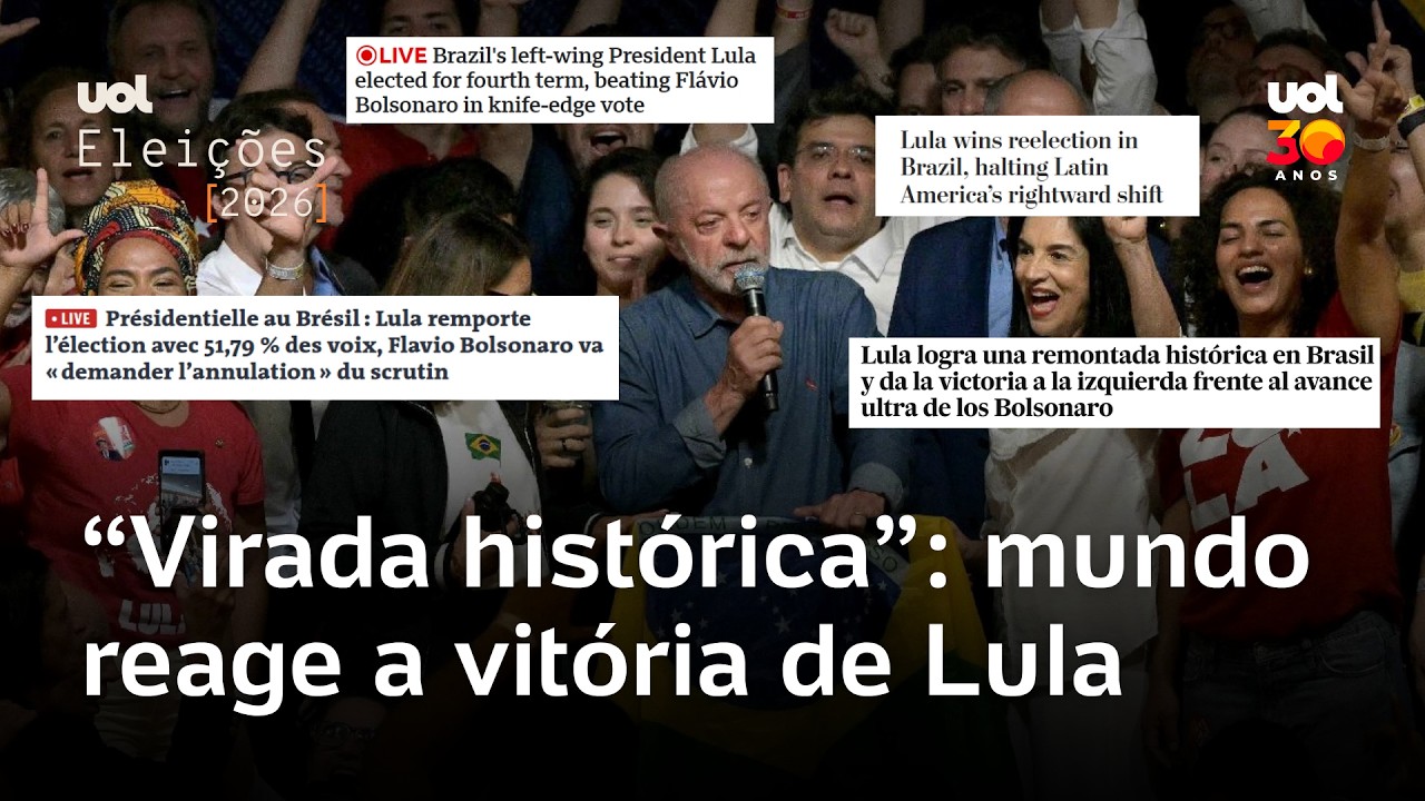 Lula reeleito sobre Flávio Bolsonaro repercute mundo afora: "Virada histórica" e "jornada caótica"
