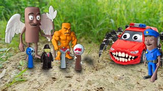 Upgrade Angle TUNG TUNG TUNG SAHUR Italian Brainrot, Sprunki, Horror Police Car | Thunder Car Toy