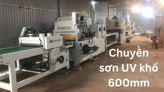 Chuyền sơn UV ván sàn gỗ tự nhiên 6 tấc của Woodmaster GIAO TẠI NAM ĐỊNH