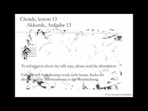 Chords, lesson 13_Akkorde, Aufgabe 13 | Ear training | Gehörbildung