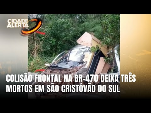 Três pessoas morrem em grave acidente na BR-470 em São Cristóvão