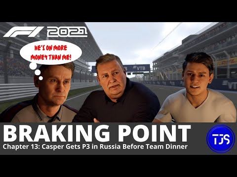F1 2021 Braking Point Story Mode Chapter 13 Casper Gets P3 in Russia Before Team Dinner