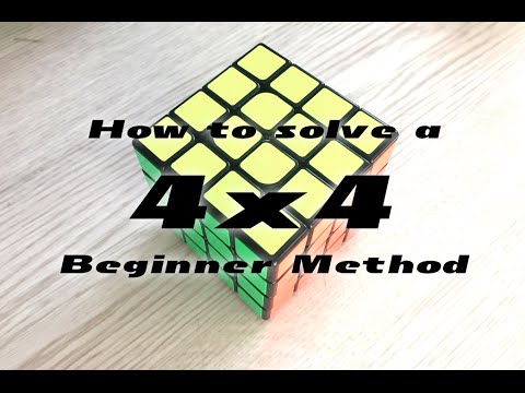 Part of a video titled How to solve a 4x4 cube - Basic / Beginner Reduction Method