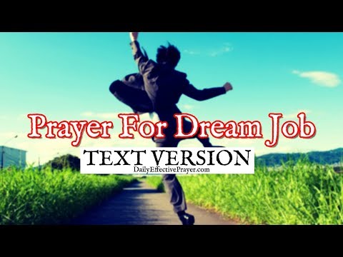 Prayer For Dream Job | Pray For The Perfect Job (Text Version - No Sound)