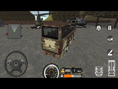 Uphill Offroad US Army Bus Driving Simulator - Helicopter Police Rescue Game - Android Gameplay