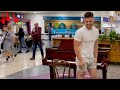 Unexpected Airport Piano Performance - Uplifting Nuvole Bianche Cover
