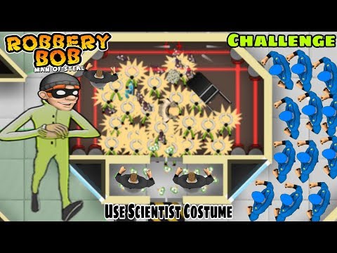 Robbery Bob : Use Scientist Costume - Rotten Donut - Teleport Mine - Challenge Part 19