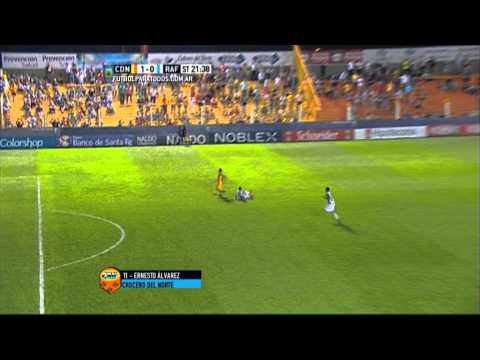 Gol de Álvarez. Crucero del Norte 1 - Atl. Rafaela 0. Fecha 9. Primera División 2015. FPT