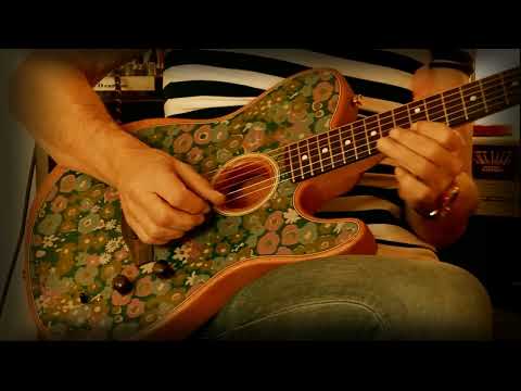 Fender FSR American Acoustasonic Telecaster Blue Flower image 26