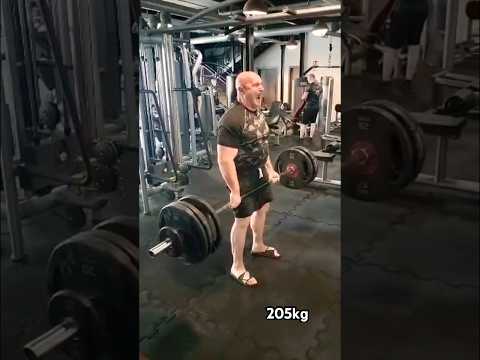 Tadek Siłacz bliski rekordu świata w martwym ciągu! 74 lata 205KG na koniec treningu #martwyciąg