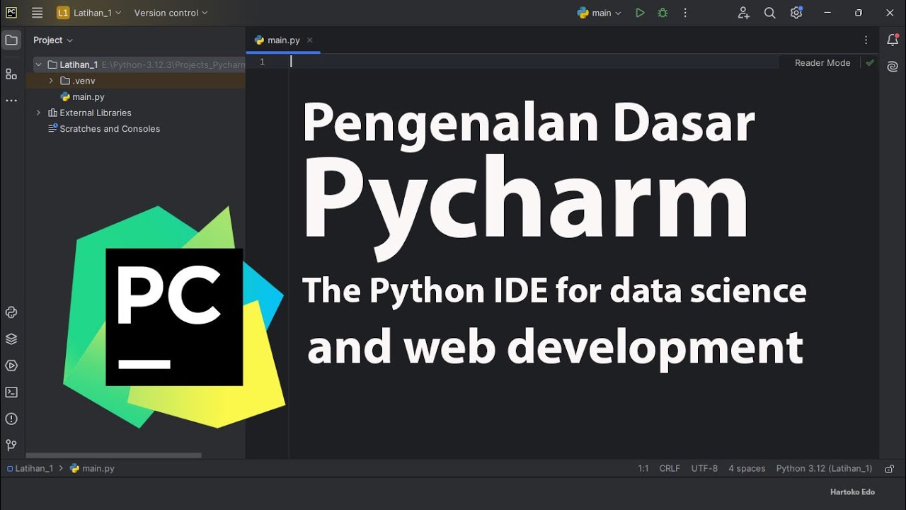 Pengenalan dasar Pycharm pemrograman Python