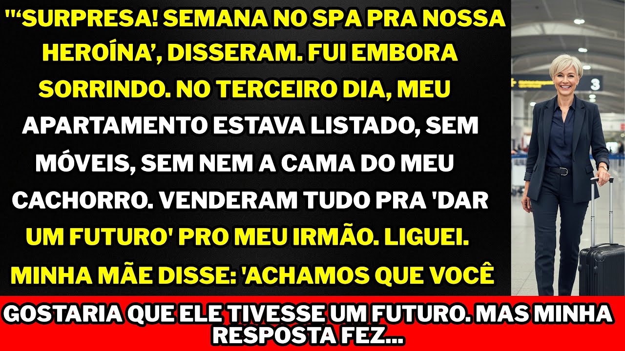 “Surpresa, disseram eles. Viajei feliz. No terceiro dia, já tinham tomado meu apartamento inteiro.”