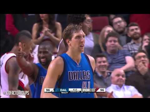 Dirk Nowitzki 28 points  @ Portland (Full Highlights) (12/01/15) CLUTCH!