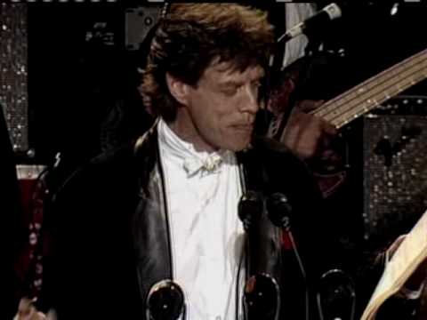 Rolling Stones accept award at Rock and Roll Hall of Fame inductions 1989