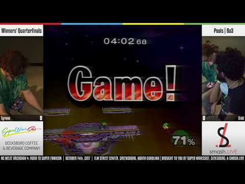 NC Melee Arcadian 4 Pools - Tyrone (Fox) vs. Sidd (Luigi)